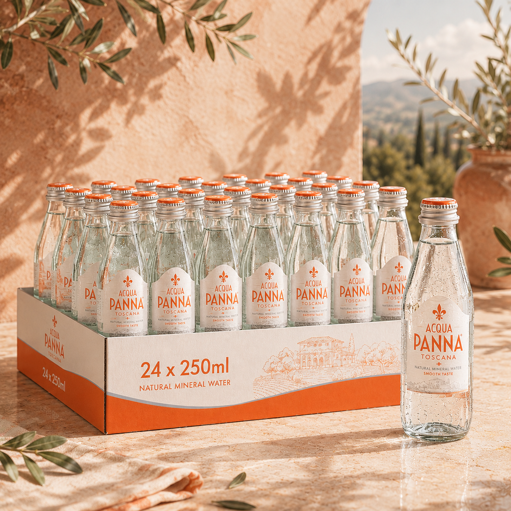 Acqua Panna Natural Spring Water – Smooth Taste from Toscana, 8.45 fl oz (250 ml), 24 Pack