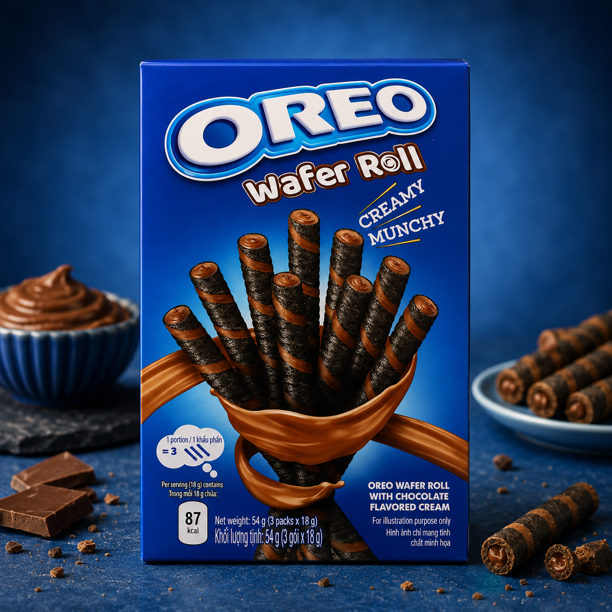 Oreo Chocolate Wafer Roll 54g - Deliciously Crunchy Treat