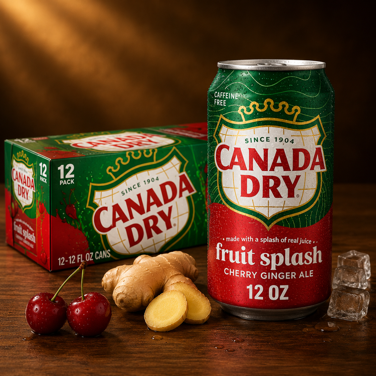 Canada Dry Cherry Ginger Ale Fruit Splash 355ML - Buy Online