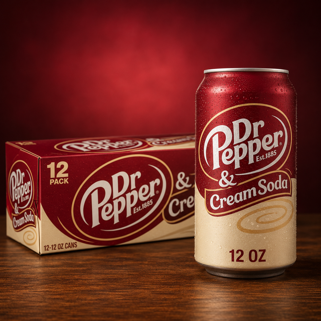 Dr Pepper Cream Soda Smooth & Creamy Soft Drink | Buy Online