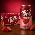 Dr Pepper Strawberries & Cream Soda Pop, 12 fl oz 355ML