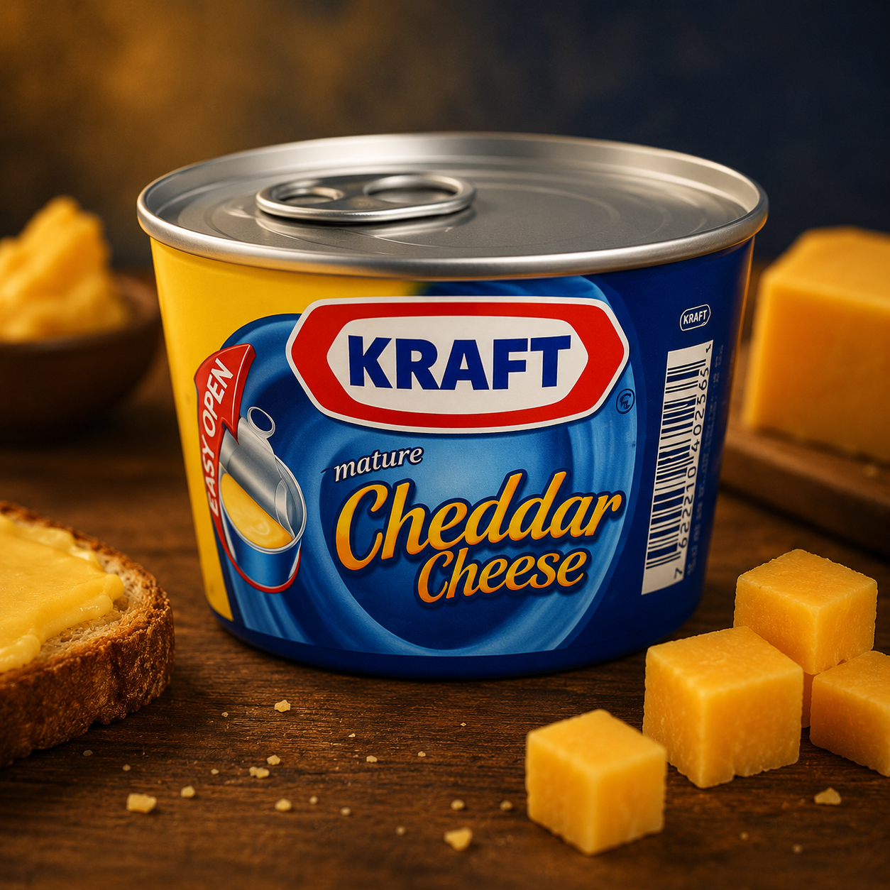 Kraft Cheddar Cheese 190g Tin - Premium Quality Kraft Cheddar Cheese UAE