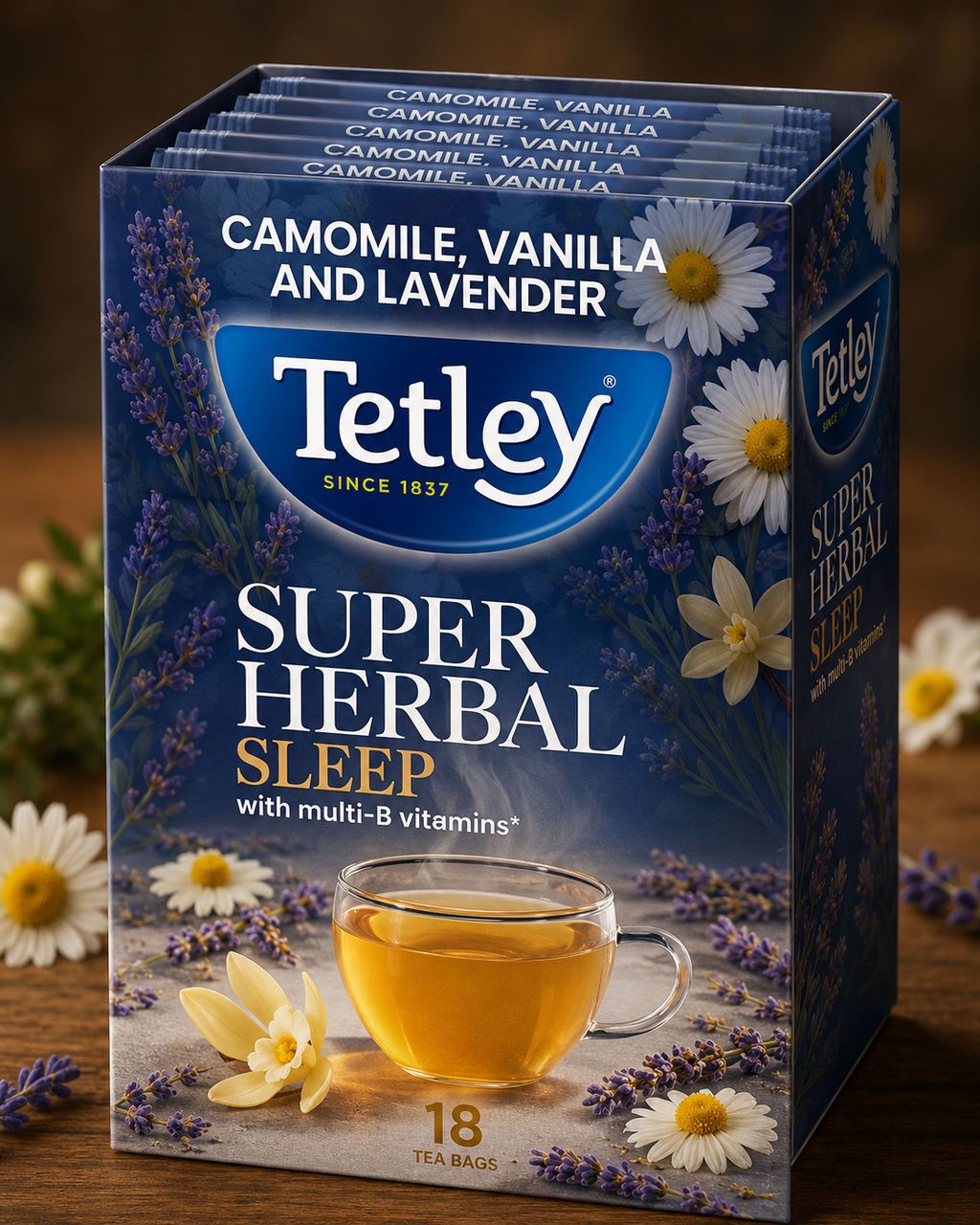 Tetley Herbal Sleep Green Tea - Imported Super Herbal Blend for Relaxation