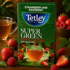 Tetley Super Green Tea - Revitalise Green Tea IMPORTED for Energy and Wellness