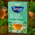 Tetley Happy Tummy Green Tea - Imported Herbal Blend for Digestive Wellness