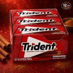 Trident Cinnamon Sugar Free Gum, 14 Sticks, 26 g, 12 Pack