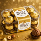 Ferrero Rocher, Exquisite Hazelnut And Milk Chocolate Premium Gift Box, 16 Pieces (200 Gram)
