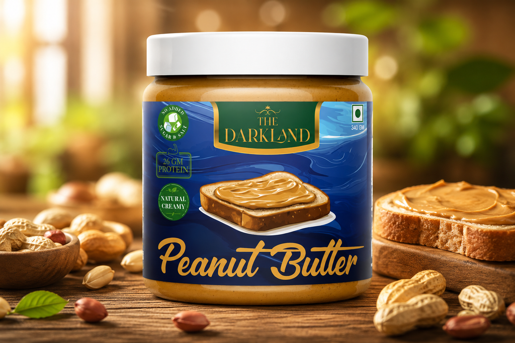 Natural Creamy Peanut Butter |340 gm| NO ADDED SUGAR & SALT | 100% PEANUTS | UNSWEETNED CRUNCHY | 26 GM PROTEIN
