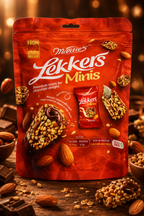 MellsBurry Almond Coated Chocolate Wafer Bites - Crunchy Nut Snack with Rich Chocolate Filling & Crispy Layers, 150g