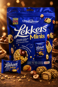 Lekkers Minis Crunchy Hazelnut Wafer Chocolates – 150g for Irresistible Snacking