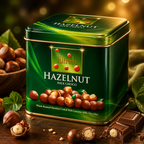 Alfredo Milk Chocolate Hazelnuts Gift Box 105g in Decorative Green Tin from Malaysia