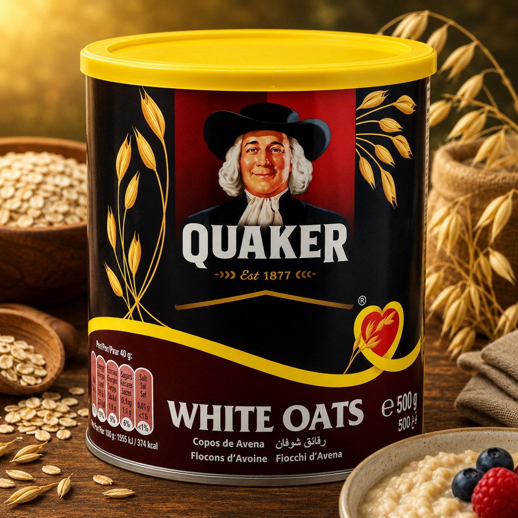 Quaker White Oats 500g - Nutritious Whole Grain Breakfast Option