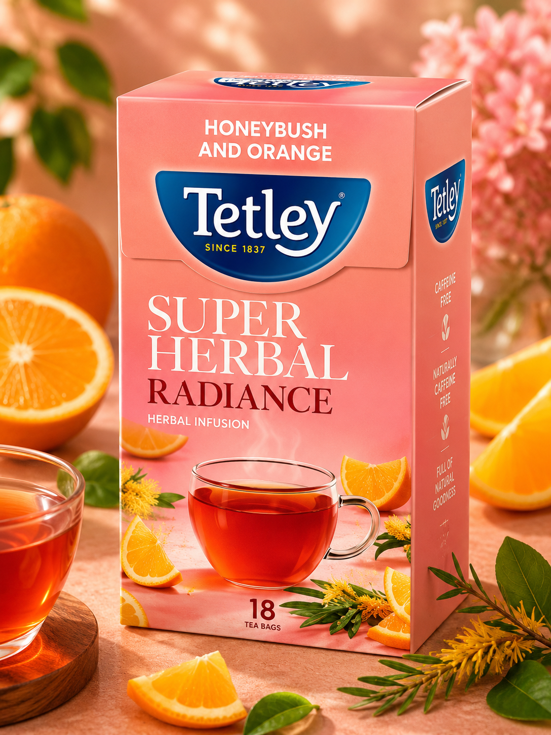 Tetley Super Herbal Green Tea for Radiance - Imported Quality