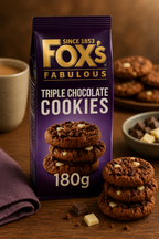 Fox's Biscuit Chunkie Cookies, Triple Chocolate, 180 Gram