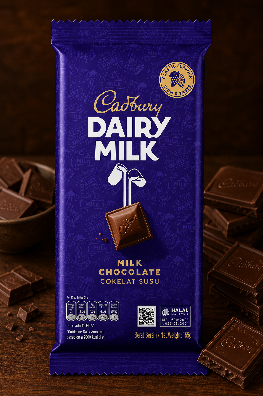 CADBURY DAIRY MILK CHOCOLATE 130G IMPORTED (MALAYSIA)