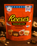 Reese's Miniature Cups Assortment, Milk Chocolate and White Creme Peanut Butter Cups, 200g (Product Of USA)