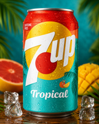 7UP Tropical Soda – Fruity Refreshing Drink | Buy Online 355 ml (Pack of 03)