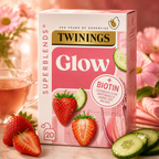 Twinings Glow Strawberry Cucumber Tea with Aloe Vera - 40g