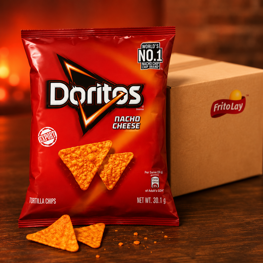 Frito Lay Doritos Nacho Cheese Snacks 31.8g - Delicious Flavor in Every Bite