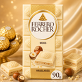 Ferrero Rocher White Chocolate Bar with Hazelnuts - 90 Gram