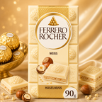 Ferrero Rocher White Chocolate Bar with Hazelnuts - 90 Gram