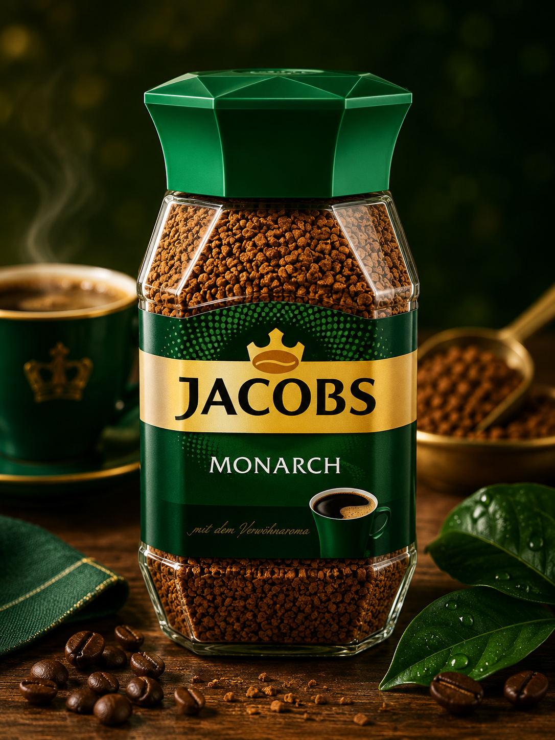 Jacobs Monarch Instant Coffee 190G Bottle - Premium Ground Coffee