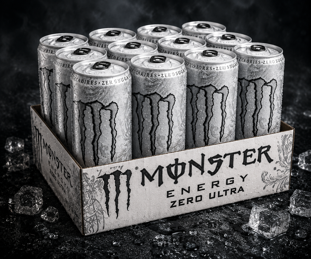 Monster Energy Drink Ultra Zero - Pack of 12 Cans x 500ml Each