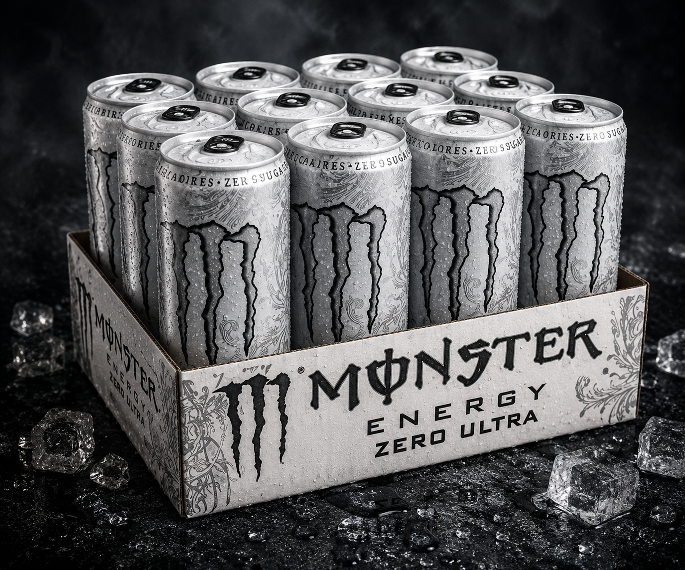 Monster Energy Drink Ultra Zero - Pack of 12 Cans x 500ml Each