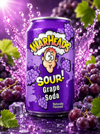 Warheads Grape Soda 330ml (USA) ( pack of 2 )