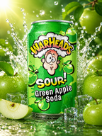 Warheads Green Apple Soda 330ml (USA) ( pack of 2 )