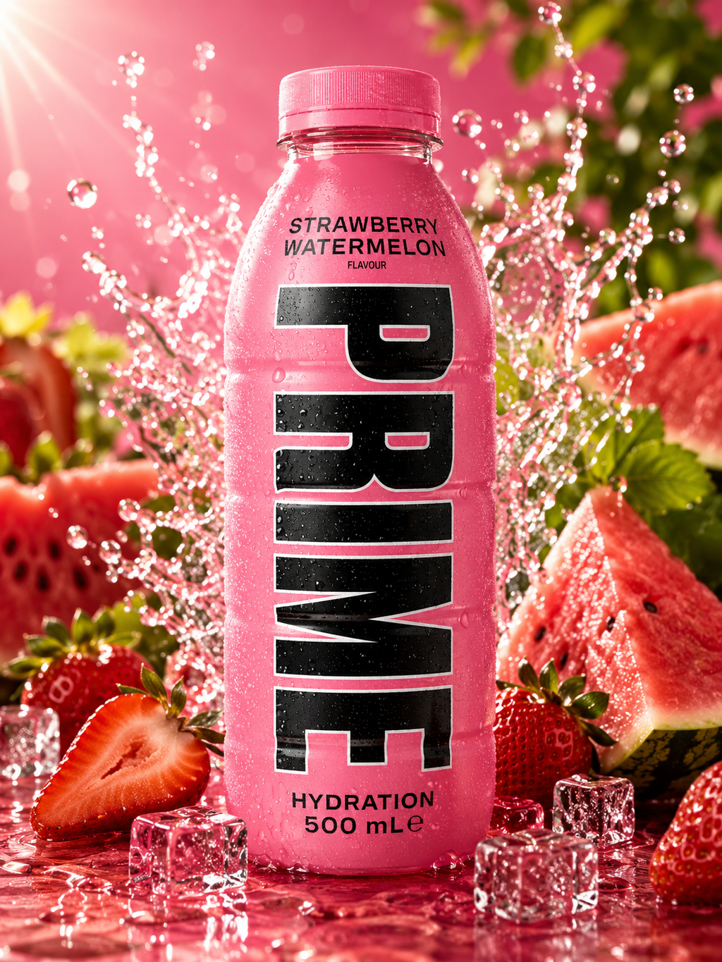 Prime Hydration Drink Strawberry Watermelon 500 ml (USA) ( pack of 2 )
