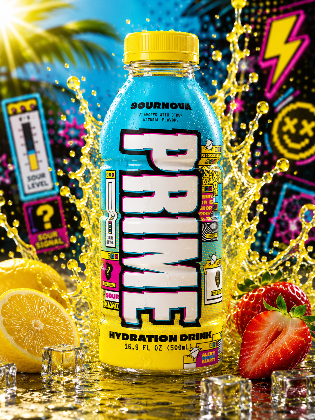 Prime Hydration Drink Sour Nova 500 ml (USA) ( pack of 2 )