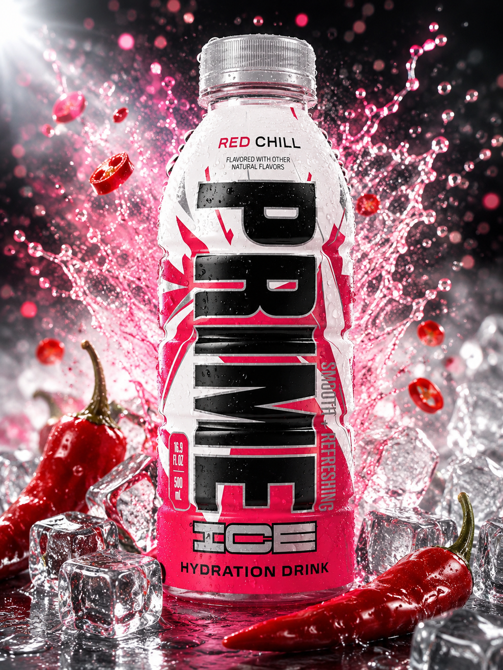 Prime Hydration Drink Ice Red Chill 500 ml (USA) ( pack of 2 )