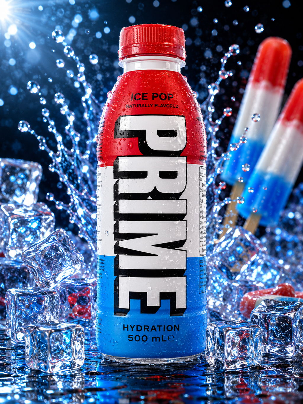 Prime Hydration Drink Ice Pop 500 ml (USA) ( pack of 2 )