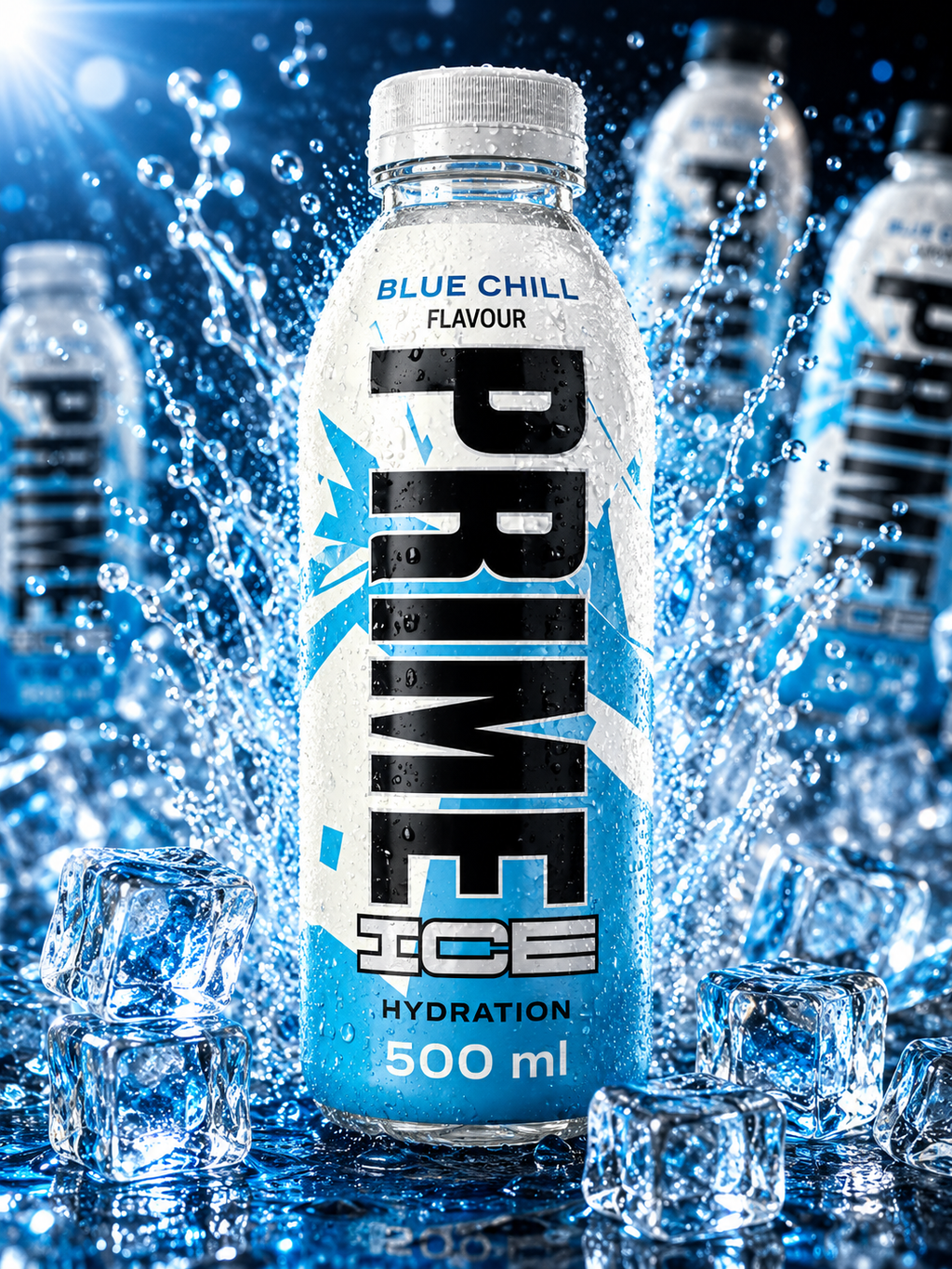 Prime Hydration Drink Ice Blue Chill 500 ml (USA) ( pack of 2 )