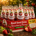 American Delight Strawberry Basil Seed Drink (Pack of 24 x 300ml) | Ready to Serve