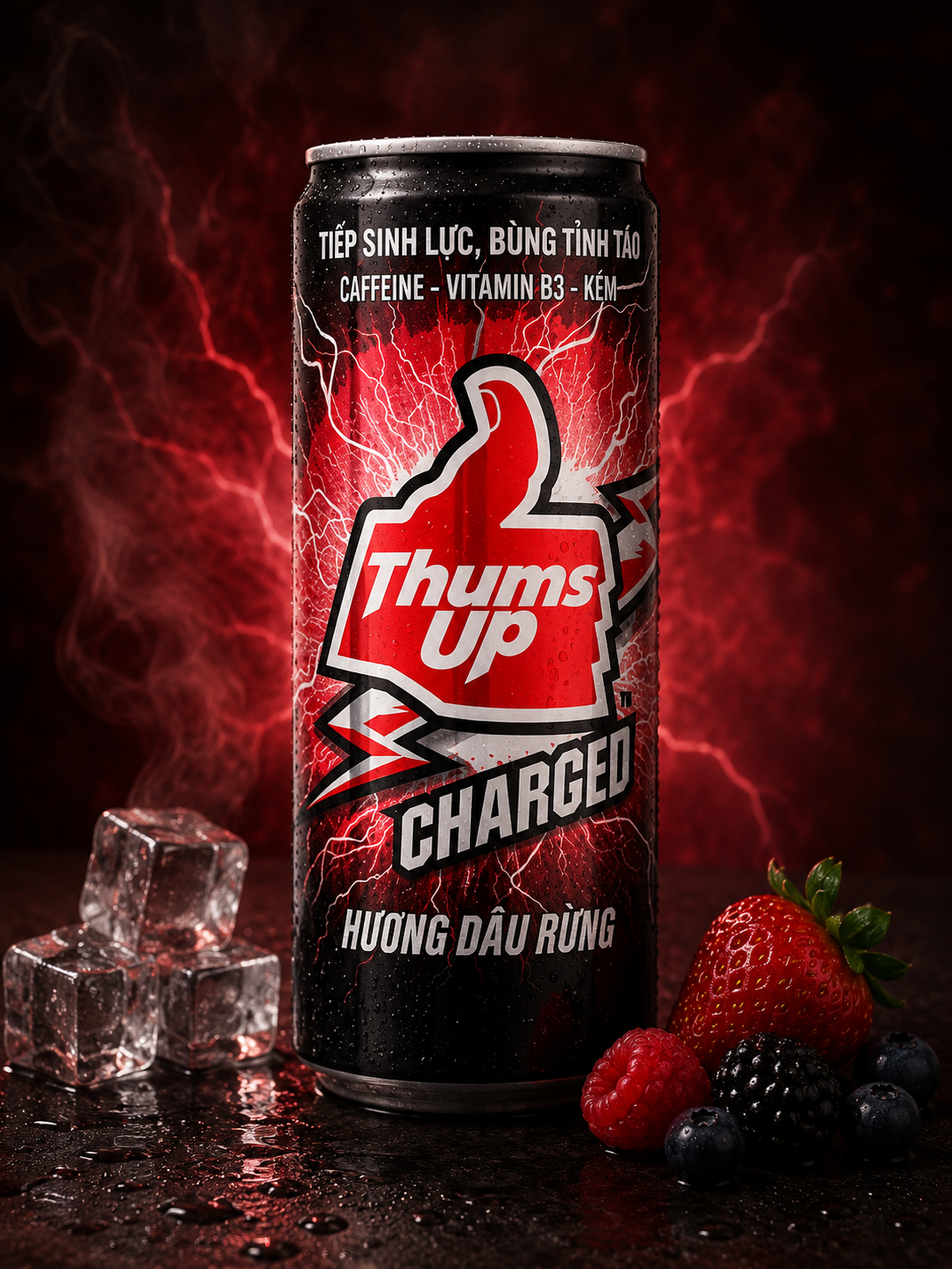 Thumbs Up Energy Drink Berry Flavour 250 (Pack of 03)(Malaysia)