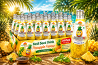 American Delight Pineapple Flavored Drink with Basil Seed - 24 Pack (300ml Each) Ready to Serve Refreshing Beverage