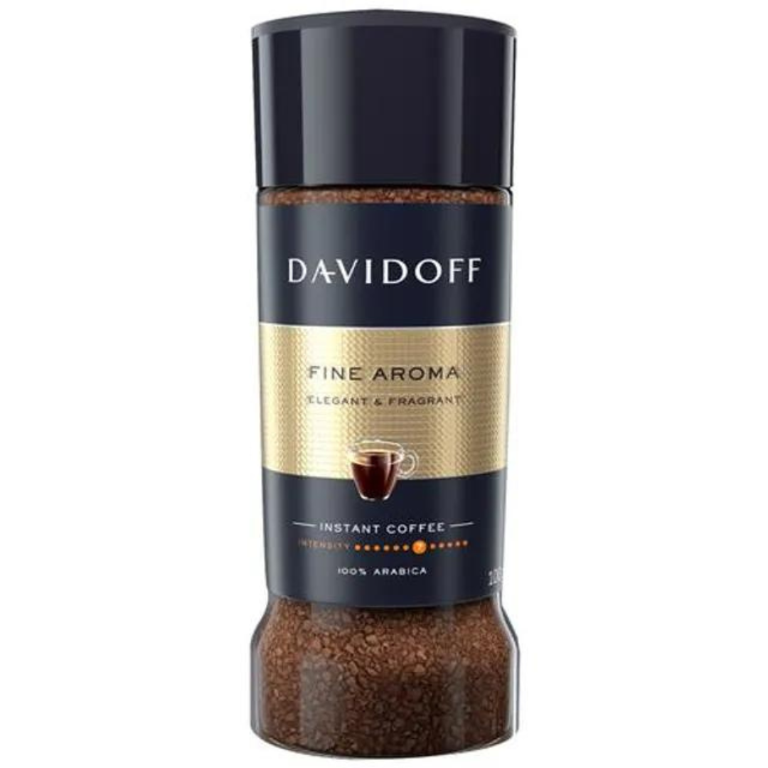 Davidoff Fine Aroma Instant Coffee Granule Glass Bottle- 7/12 Intensity - 100 G, 0.97 Pounds
