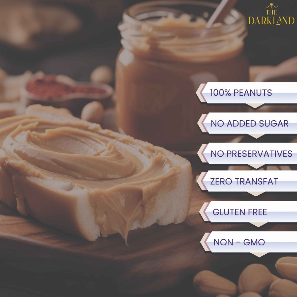 Natural Crunchy Peanut Butter 340 gm - 100% Peanuts, No Added Sugar & Salt, Unsweetened Crunchy, 26 gm Protein