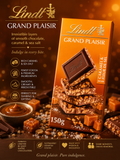 Lindt Grand Plaisir Dark Chocolate Bar with Caramel & Fleur de Sel - Premium Swiss Chocolate 150g (Austria) - 2 Pack