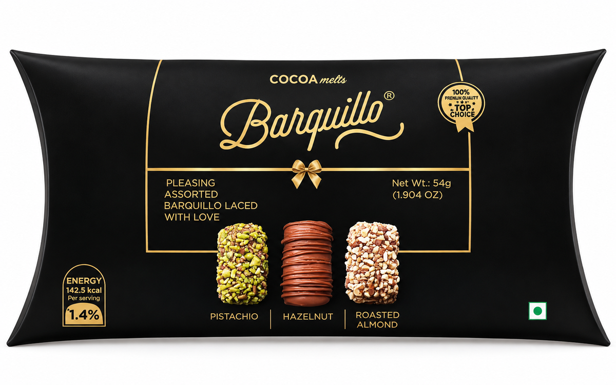 Barquillo Assorted Collection Pistachio, Hazelnut & Roasted Almond  (Pack of 4) (UAE)