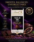 Lindt 70% Mild Dark Chocolate Bar, 100g - Pack of 2