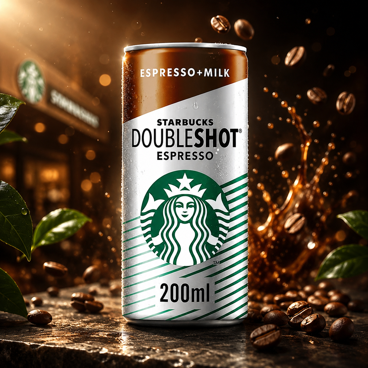Starbucks Doubleshot Espresso 2X Espresso with Milk, 6.76 fl oz - Pack of 2