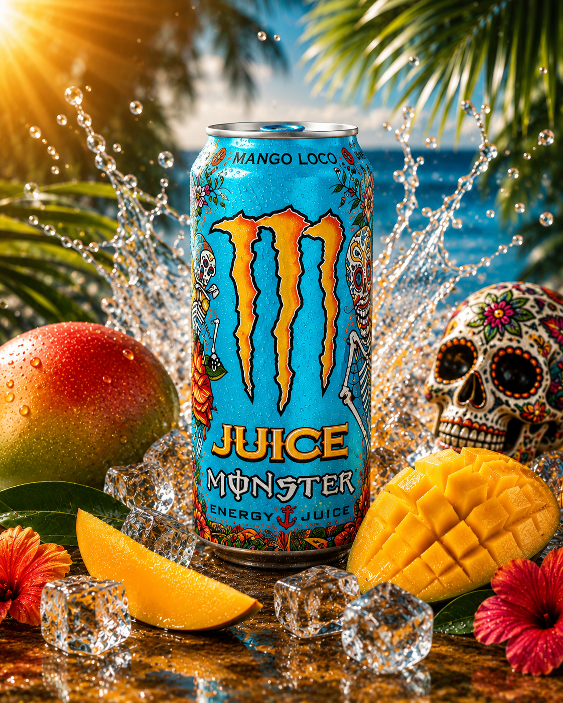 Monster Energy Drink Mango Loco 500 ml ( pack of 2 )
