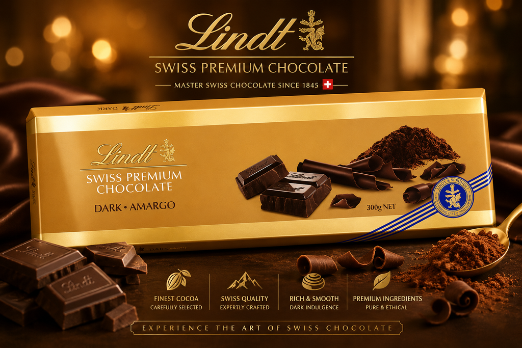 Lindt Swiss Premium Dark Amargo Chocolate 300g  ( Switzerland )