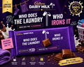 Cadbury Dairy Milk Limited Edition Milk Chocolate Bar – Who Does the Laundry / Who Irons It 180gm (UK)
