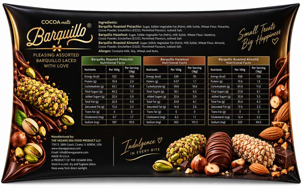 Barquillo Assorted Collection Pistachio, Hazelnut & Roasted Almond  (Pack of 4) (UAE)