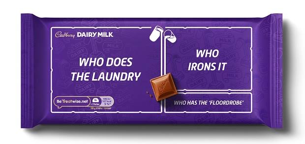 Cadbury Dairy Milk Limited Edition Milk Chocolate Bar – Who Does the Laundry / Who Irons It 180gm (UK)