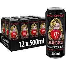 Monster Energy® Bad Apple Carbonated Energy Drink | Pack of 12 Cans (UK)